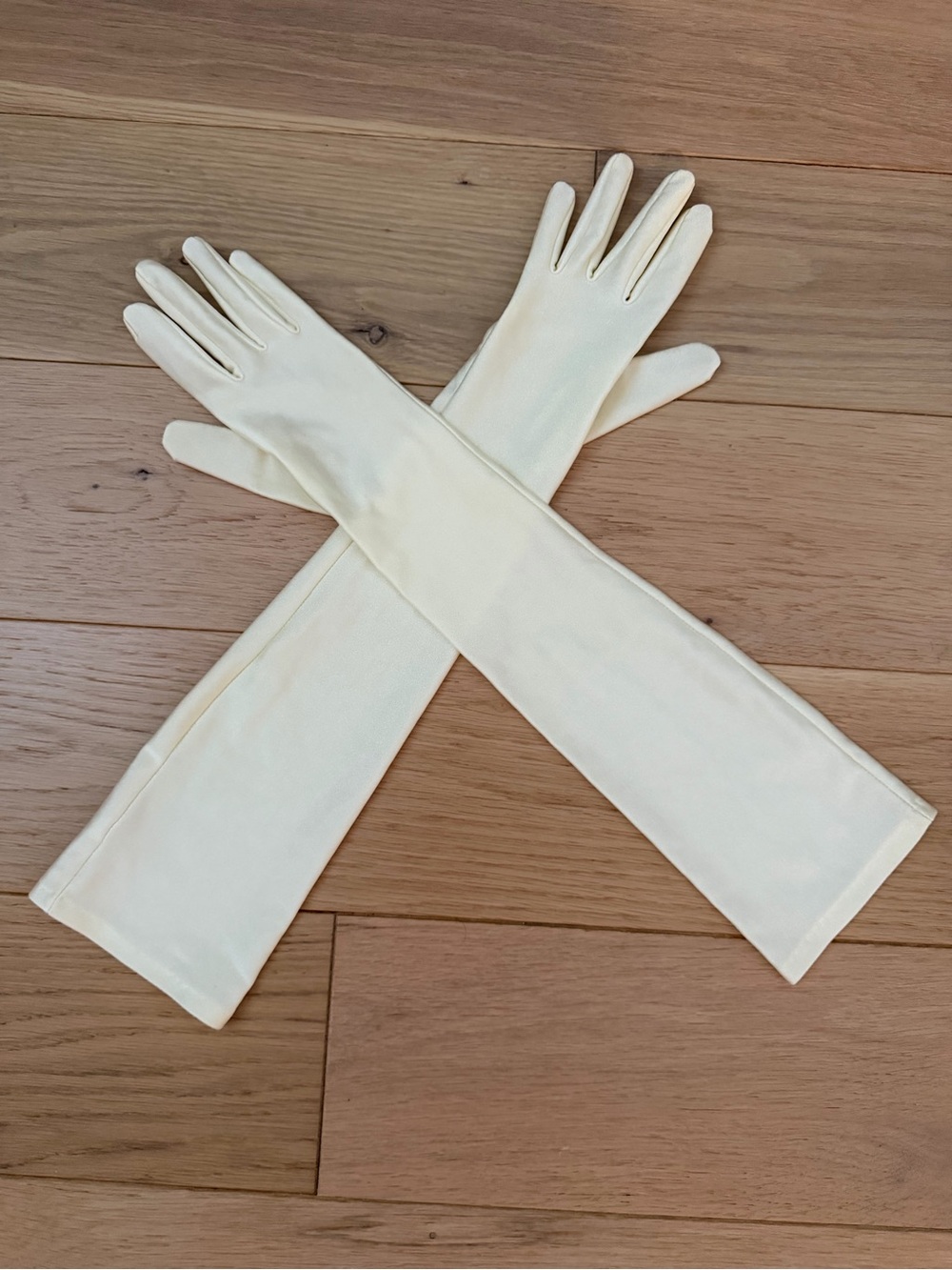 Long cream ivory gloves